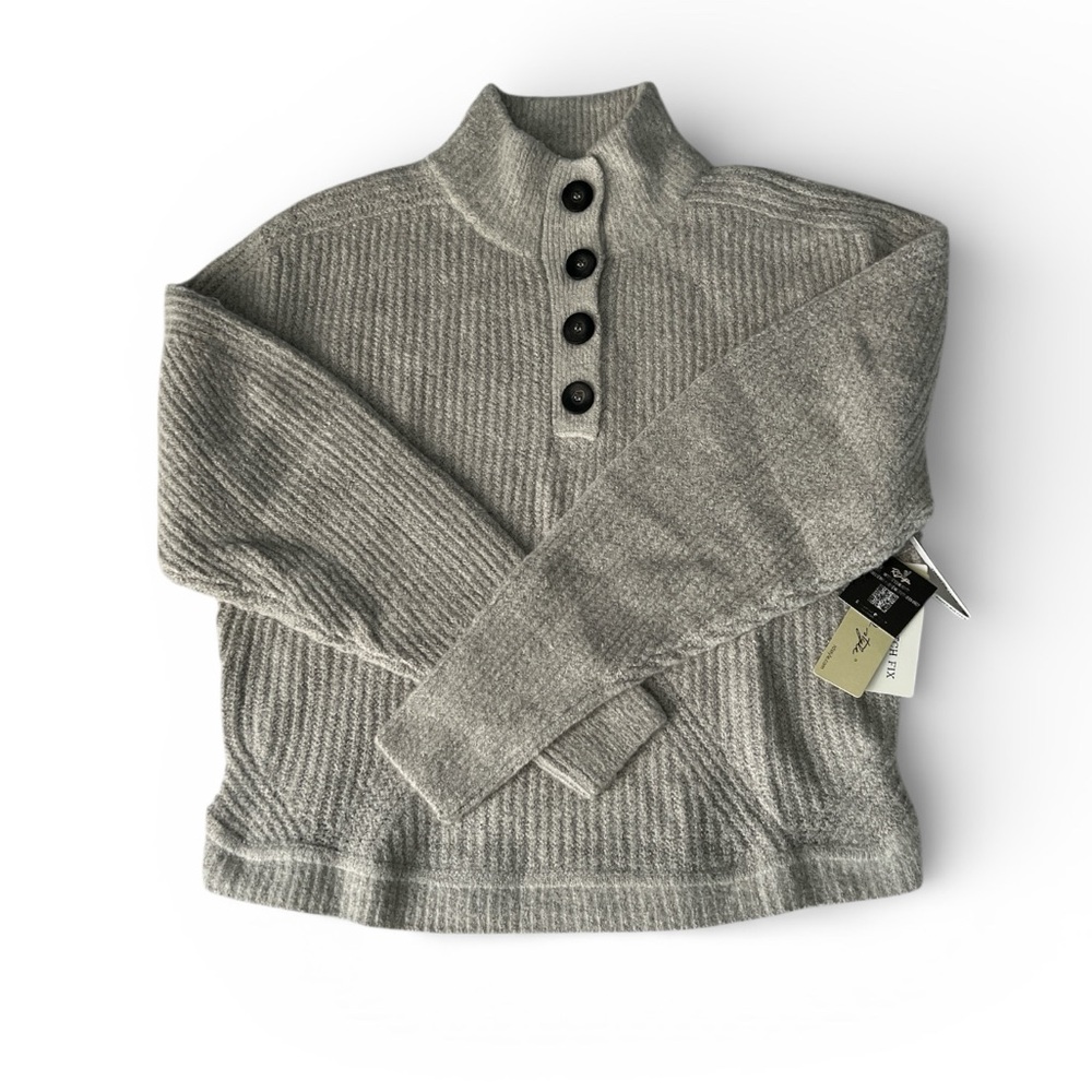RD Style Elliot Button Women Sweater in Gray NWT Size XL
